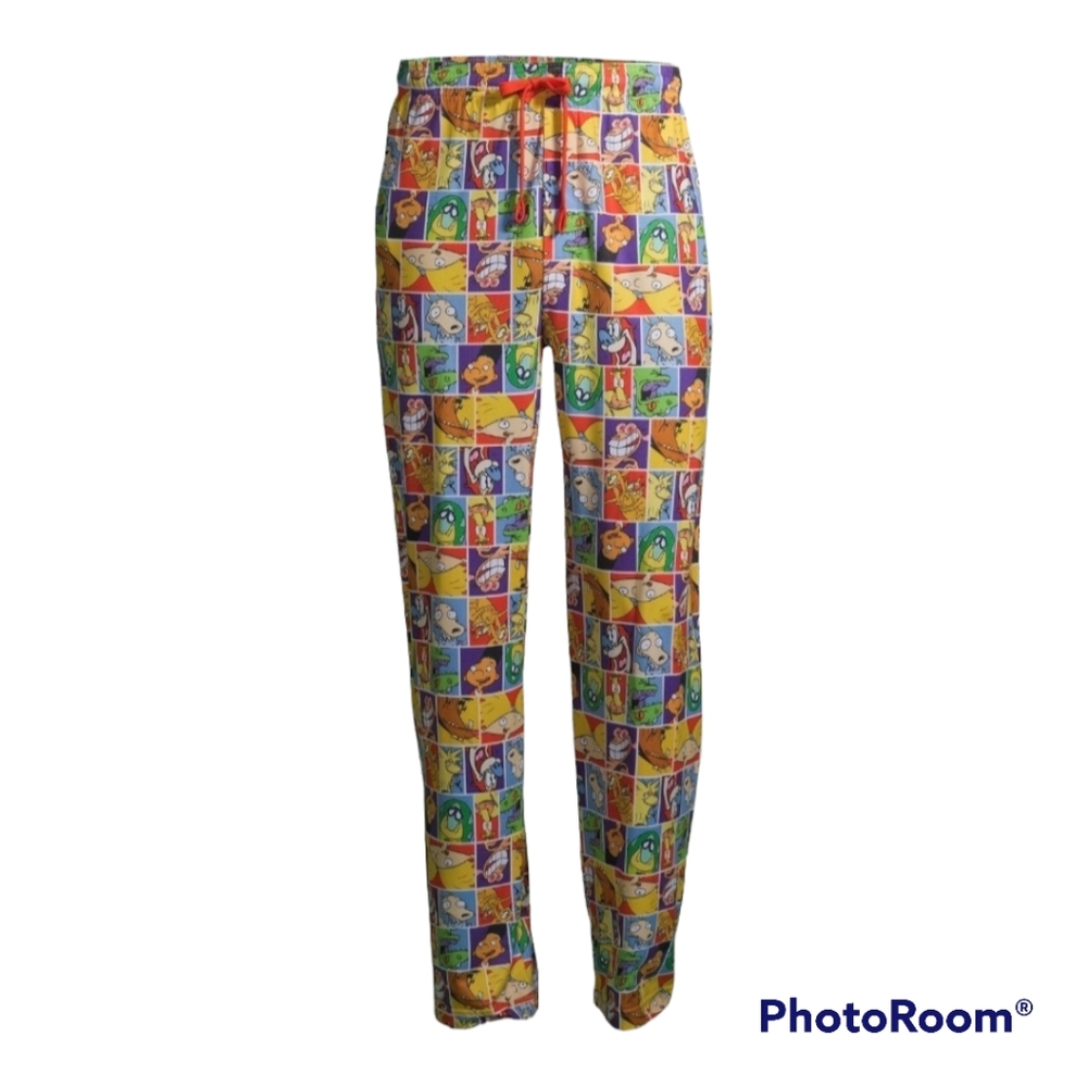Nickelodeon, Men's Pajama Pant, Size 2X (44-46), 90's cartoon print